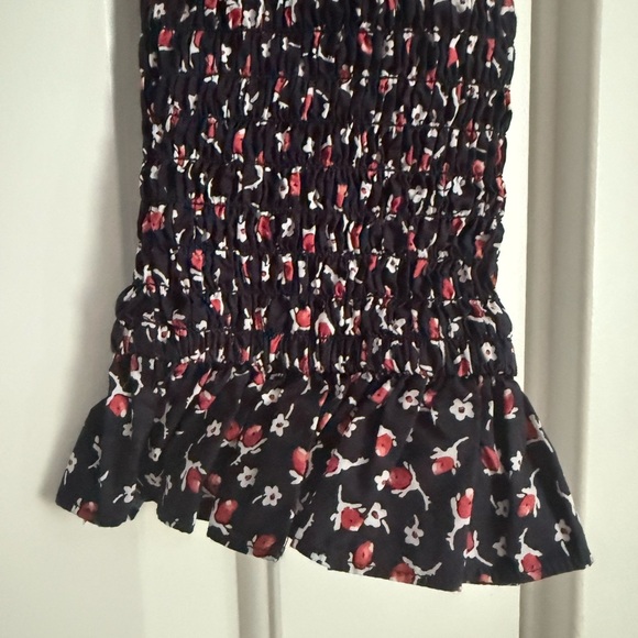 Polo Ralph Lauren Kezia Smocked Off The Shoulder Floral Top Size L - Navy - NWT - Picture 7 of 10